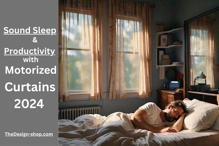 How can motorized curtains improve sleep and productivity?
